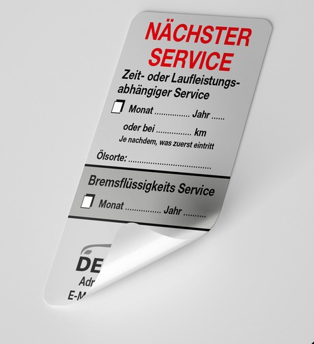 Kfz service aufkleber - kfz,