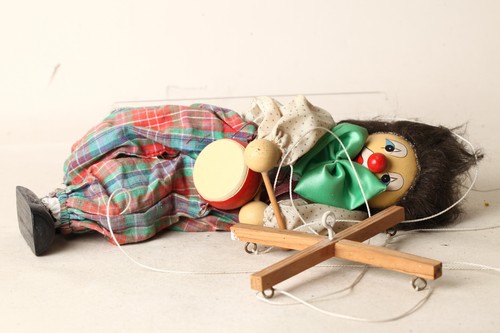 Marionette clown trommler - marionette,