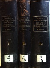 Handbuch der Neurologie des Ohres (2 Bände KOMPLETT in 3 Büchern) - Bd.I/ II,1+2