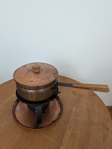 Vintage fondue set kupfer - fondue,