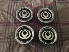 4x alte Metall Nabendeckel Felgendeckel Mazda Demio 58mm / 52mm