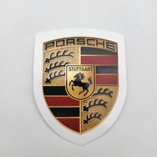 Wappen Aufkleber Porsche Logo Emblem, 6,5cm x 5,5cm, farbig, WAP0130050MCST