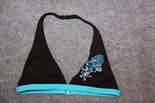 BIKINI OBERTEIL TRIANGEL GRÖSSE 34 BRAUN TÜRKIS SCHIESSER AQUA