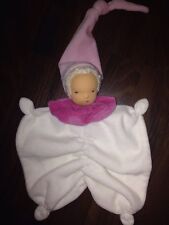 Puppe Waldorf Gesicht Weiß Rosa Schmusetuch stoffpuppe Kuscheltuch Zipfelmütze