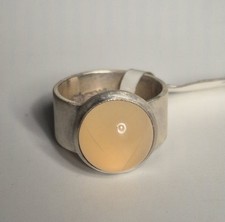 Ring Silber 925 natürlicher echter Mondstein Größe: 58 Einzelstück Unikat 962