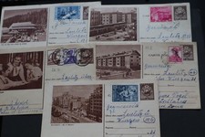 Rumänien 5 Bild-Ganzsachen Karten in die DDR nach Leulitz um 1955