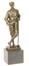 Bronzeskulptur Figur Golf