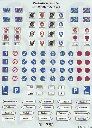 1782 decals verkehrsschilder - -,