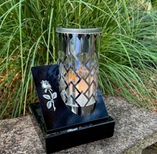 Edelstahl Grablaterne Silber