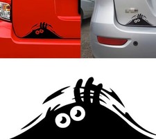 2x Monster Auto Lustiges Augen peeking Aufkleber Fenster Wand LKW Motorrad 19cm