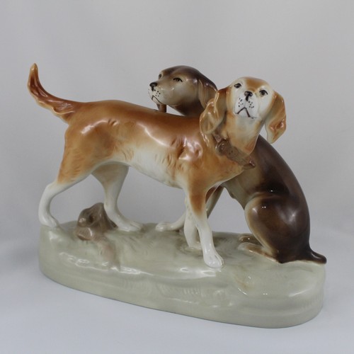 Porzellan figur jagdhunde - figur,