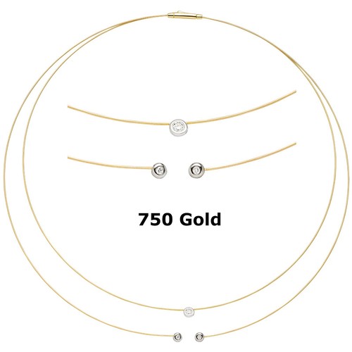 Doppel collier 750er echt gold - doppel,
