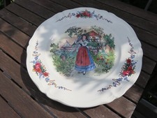 Runde Servier-/Kuchenplatte,ca. 34 cm/ Sarreguemines Obernai,H.Loux