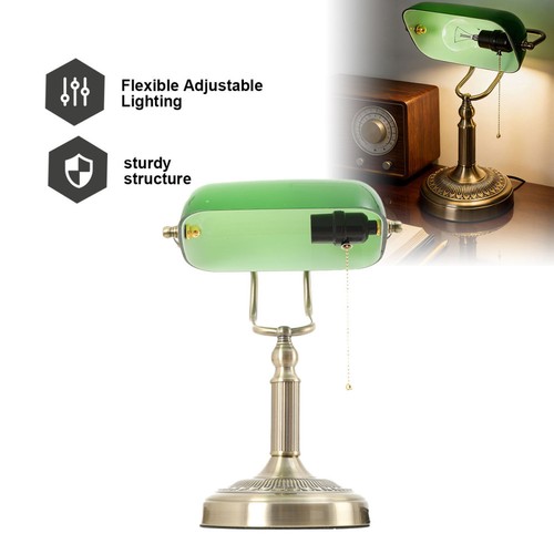 Vintage banker tischlampe - vintage, banker-tischlampe