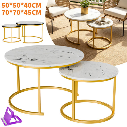 Couchtisch rund 2er set - couchtisch,