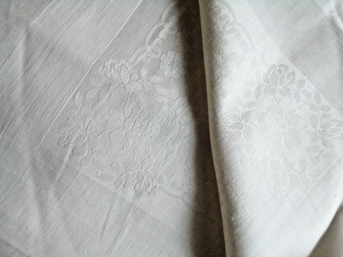 Neue tischdecke weiß damast - neue,