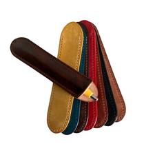 Echt Leder Etui für Füller Kugelschreiber Bleistift Schreibgeräte Federhalter