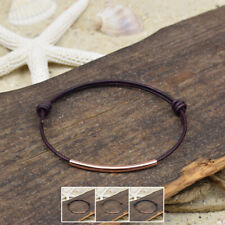 ❦ Armband Fußband REZA | Leder | 1,5 mm | Tube | Verschiebeknoten | 02 ❦