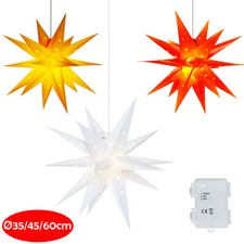 LED Weihnachtsstern Timer Innen Außen Weihnachts-Deko Stern Advent 3D Stern