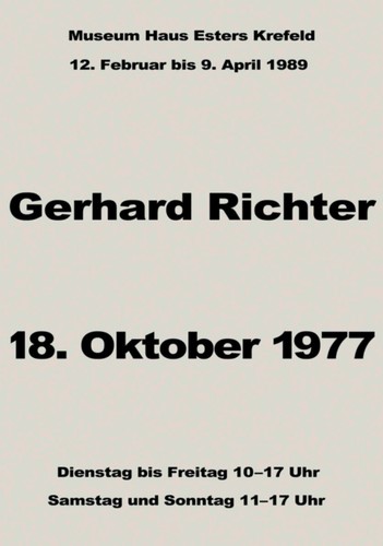 Gerhard richter plakat - -,