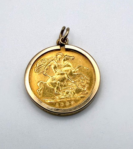 Halbgold sovereign anhänger - halbgold,