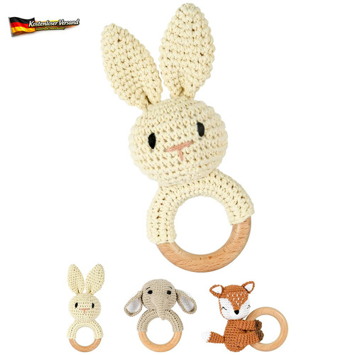Babyrassel greifspielzeug holz - babyrassel,