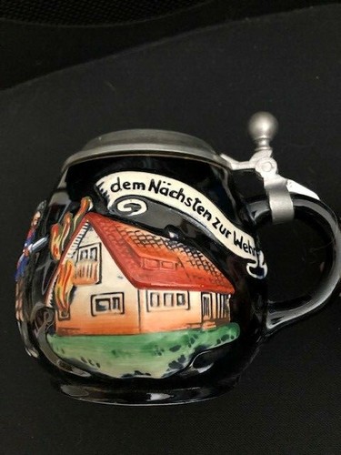 Bierkrug reliefkrug feuerwehr - reliefkrug,