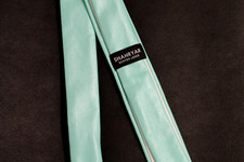 Leder Krawatte/Tie Nappaleder limitiert ca.  146 cm Lang Türkis glänzend