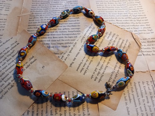 Schöne millefiori kette - schöne, millefiori-kette