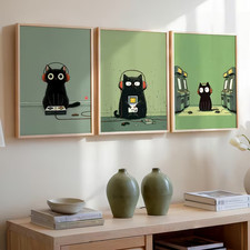Leinwanddruck set katze - 3,
