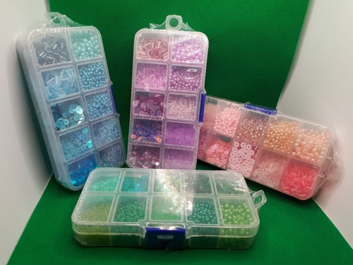 10er perlen glitter reis - 10er,