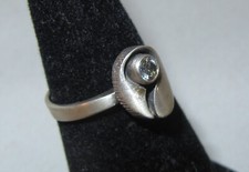 Ring Sten&Laine finnfeelings Turku Finland 925 Silber Bergkristall Gr 49 _ 90er