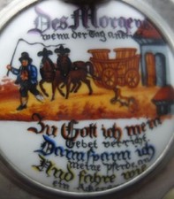 antiker Glas Bierkrug Bauer