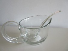 exclusive ca 5 mm dicke Leonardo Glas Sauciere + Glaskelle  Dessert feine Saucen