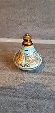 Vintage griechischer kleiner bemalter Parfüm Flakon aus Keramik in türkis,gold