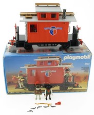PLAYMOBIL 4123 Caboose in OVP Waggon für Steaming Mary Western Eisenbahn Spur G