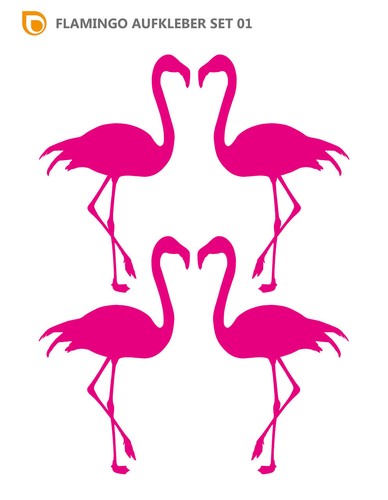 Flamingo aufkleber deko - flamingo,