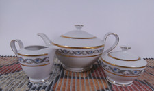 ? Porzellan Teekanne Milchkännchen Zuckerdose Goldrand Blümchen Bordüre Bavaria