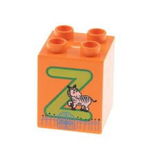 1x Lego Duplo Motiv Bau Stein