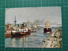AK / Dampfer. KIEL - HOLTENAU. Kanalschleuse Nord-Ostsee-Kanal.