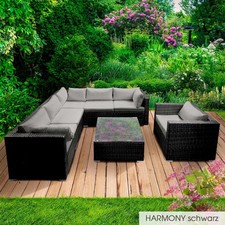 BRAST Gartenmöbel Alu Poly Rattan Lounge Möbel Garnitur Sitzgruppe Sofa - 2.Wahl
