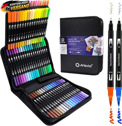 Artecho dual brush pen set - pen,