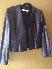 Valentino Damen Lederjacke Jacke Kurzjacke Gr. M 38 10 Dunkellila Top