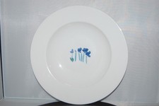 Suppenteller 23,2 cm blaue Blumen Impression blau Bone China Classic Dibbern 