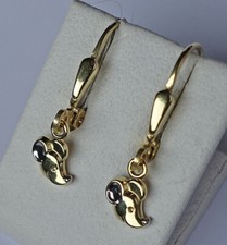 Maus Ohrringe Mäuschen 8kt 333 Gold Hänger Kinder Mädchen Earrings NEU ♦️♦️ 8305