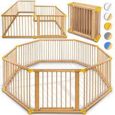 KIDUKU® Laufgitter Baby Laufstall Tür Absperrgitter faltbar Kaminschutzgitter