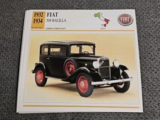 Fiat 508 Balilla - Geschichte & Technische Daten -  Karte (1)