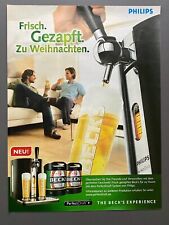 Beck´s Bier Zapfanlage Philips Perfect Draft Original 2005 Vintage Ad Werbung