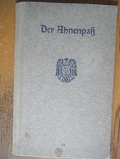 Deutsches Reich Ahnenpaß 48 Seiten mit Erläuterungen, handschriftliche Angaben