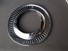 V86/  Oldtimer Chrom Rad Zierring Radkappe Radzierblende 36,7 / 19,8 cm für ??